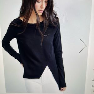 Frank & Eileen Asymmetrical Black Sweatshirt Size M